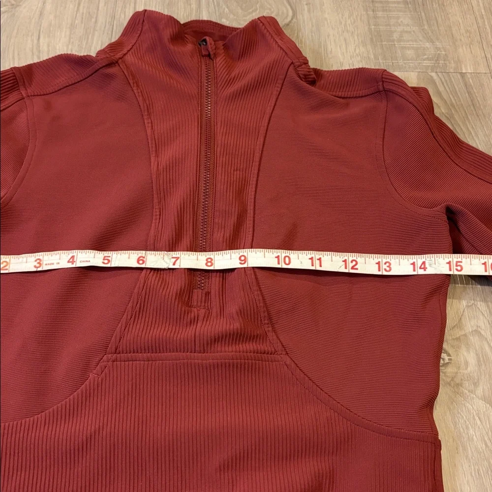 Lululemon Take It In Stride 1/2 Zip in Chianti